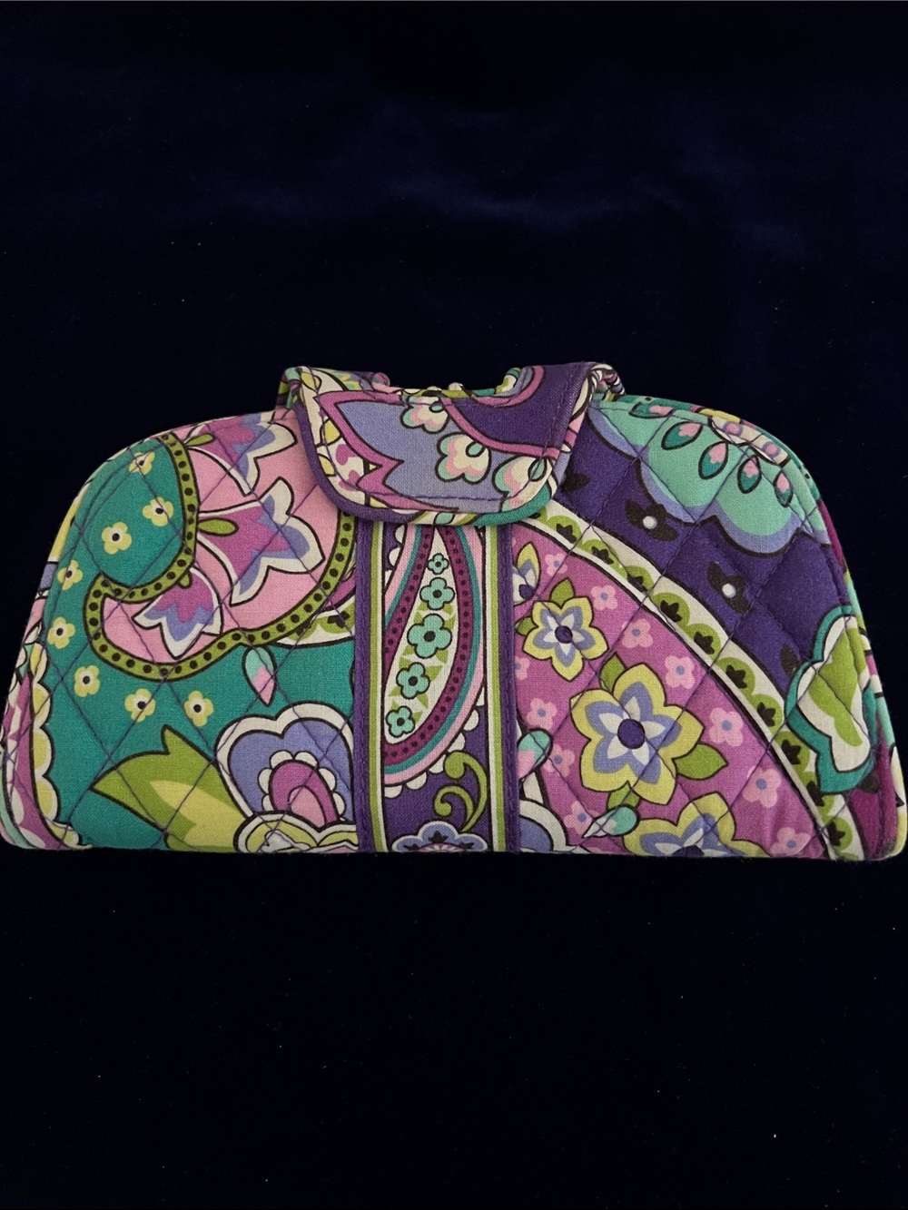 Vera Bradley Quilted Floral wallet Purple and Teal Like New